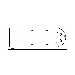 Ванна акриловая Excellent ACTIMA Aurum Slim 170x70 HYDRO+ хром купить в интернет-магазине Sanbest