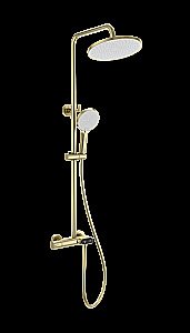 Душевая система с термостатом WONZON & WOGHAND MUSE Corno, Брашированное золото (WW-B2091-A-BG) купить в интернет-магазине сантехники Sanbest
