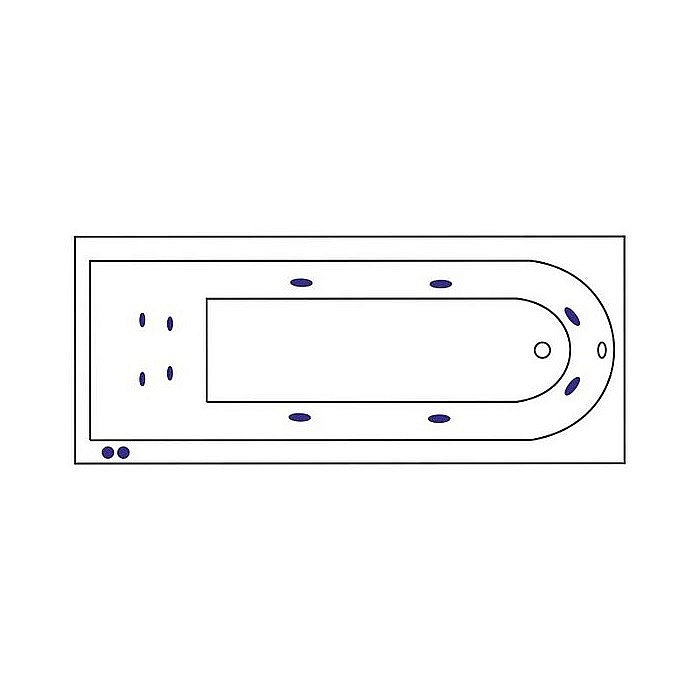 Ванна акриловая Excellent ACTIMA Aurum Slim 170x70 HYDRO+ хром купить в интернет-магазине Sanbest