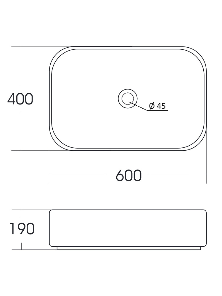 Раковина накладная Orange 60 B03-600W белая купить в интернет-магазине Sanbest