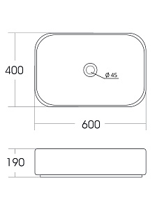 Раковина накладная Orange 60 B03-600W белая купить в интернет-магазине Sanbest