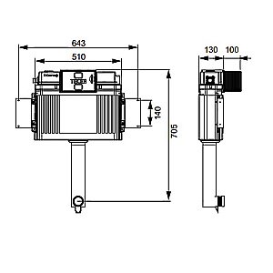 Бачок скрытого мотажа TECEbase 9041308 купить в интернет-магазине сантехники Sanbest