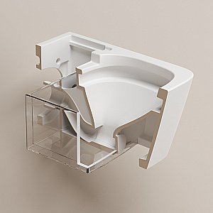 Унитаз подвесной с биде и инсталляцией Abber Bequem AC1215S-AC0101P2 белый, с крышкой микролифт купить в интернет-магазине Sanbest