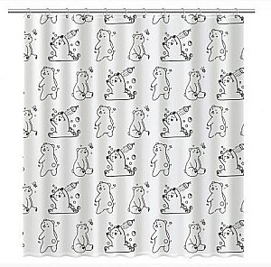 Текстильная шторка для ванной FIXSEN TEDDY FX-1505 купить в интернет-магазине сантехники Sanbest