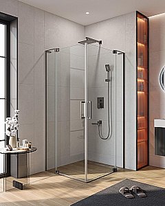 Душевой уголок Cezares Slider 110x100 AH-2-90/100-100/110-C-GM стекло прозрачное/профиль матовая оружейная сталь купить в интернет-магазине Sanbest
