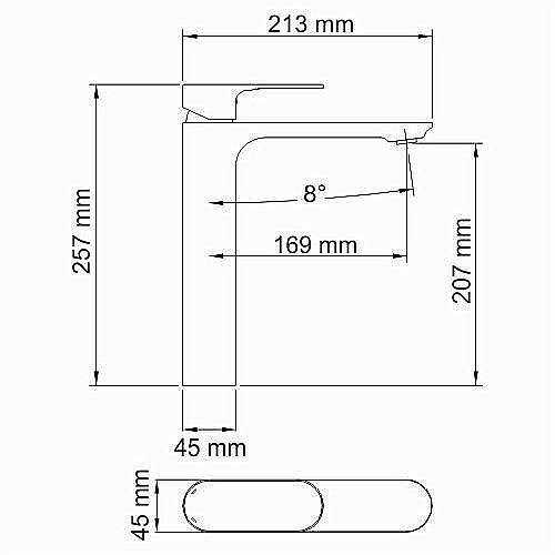 Смеситель для раковины WasserKRAFT Elbe 7403H купить в интернет-магазине сантехники Sanbest