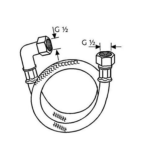 Шланг высокого давления Kludi Nirosta 6115000-00 хром купить в интернет-магазине сантехники Sanbest