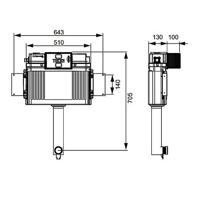 Бачок скрытого мотажа TECEbase 9041308 купить в интернет-магазине сантехники Sanbest