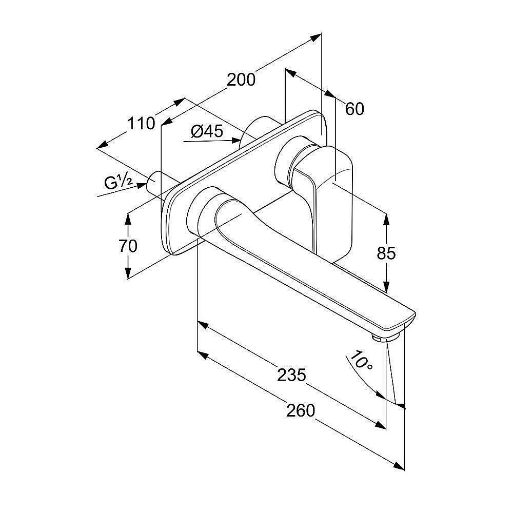 Смеситель для раковины Kludi Ameo 412450575 купить в интернет-магазине сантехники Sanbest