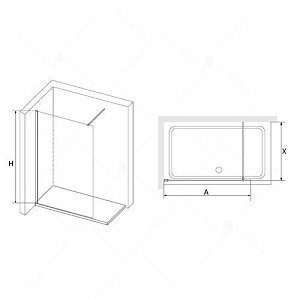 Душевое ограждение RGW Walk In WA-010B 120 матовое купить в интернет-магазине Sanbest