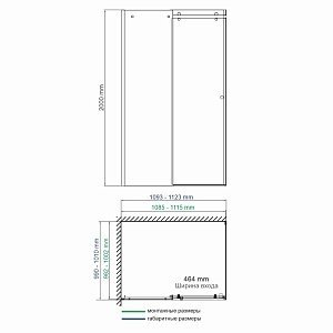 Душевой угол WasserKRAFT Vils 56R16 110х100 стекло прозрачное/профиль серебро купить в интернет-магазине Sanbest