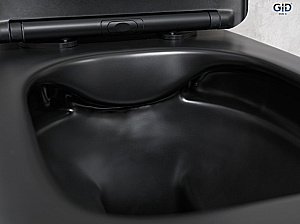 Унитаз подвесной Gid Tr2140Bm черный матовый, безободковый, с крышкой микролифт купить в интернет-магазине Sanbest