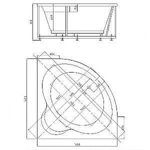 Ванна Azario COSMA 145х145 AV.0088123 белая купить в интернет-магазине Sanbest