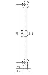 Душевая штанга Migliore Retro ML.RIC-31.756.CR хром купить в интернет-магазине сантехники Sanbest