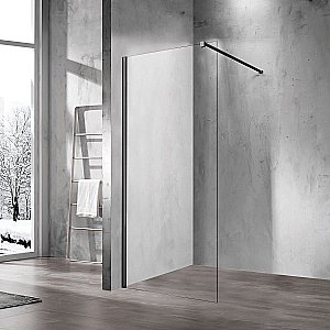 Душевое ограждение Vincea Walk-In VSW-1H700CLB 70x200 профиль черный/стекло прозрачное купить в интернет-магазине Sanbest