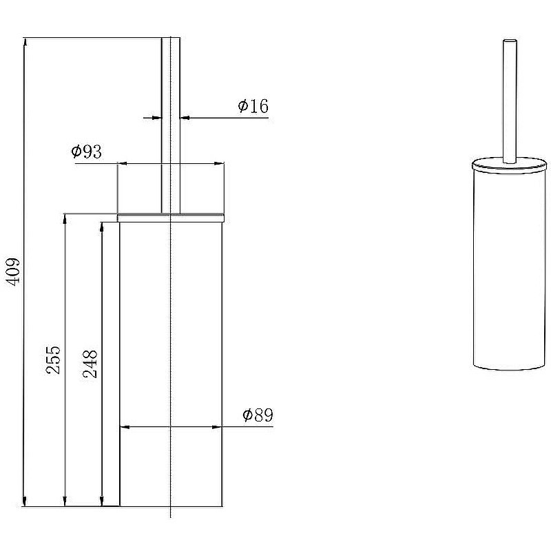 Ершик для туалета Aquatek Вега AQ4011MB черный купить в интернет-магазине сантехники Sanbest