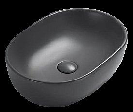 Раковина накладная Timo Kulo TK-405МВ черная матовая купить в интернет-магазине Sanbest