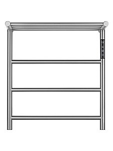 Полотенцесушитель электрический с полкой WONZON & WOGHAND BONN, Брашированный никель (WW-AL402-BR) купить в интернет-магазине сантехники Sanbest