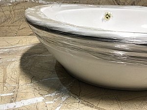 Раковина накладная CeramaLux N 60 3573 хром, белая купить в интернет-магазине Sanbest