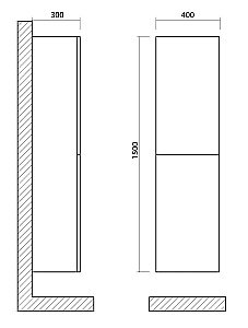 Шкаф подвесной Art&Max VERONA-PUSH 40 Камень светлый для ванной в интернет-магазине сантехники Sanbest
