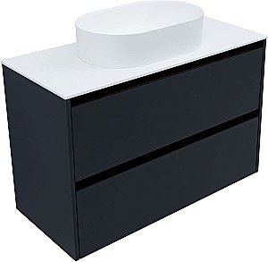 Тумба с раковиной Allen Brau Activity 100 1.34006.AM антрацит матовый/черный брашированный для ванной в интернет-магазине Sanbest