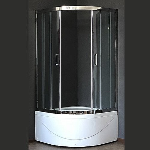 Душевой уголок Royal Bath RB100BK-T-CH 100х100 прозрачный купить в интернет-магазине Sanbest