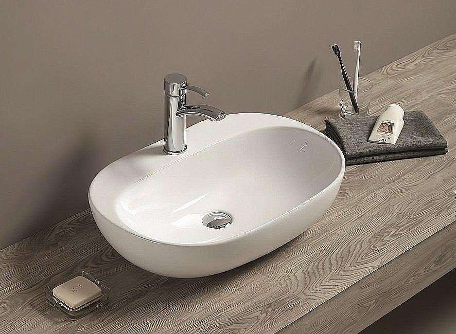 Раковина накладная Art&Max 60 AM-78375 белая купить в интернет-магазине Sanbest