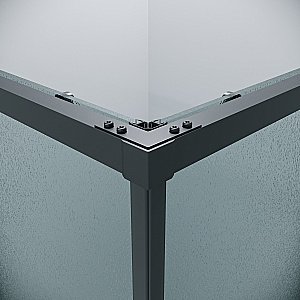 Душевой уголок Grossman Galaxy 300.K33.01.9090.21.02 90x90 стекло шиншилла/профиль черный матовый купить в интернет-магазине Sanbest