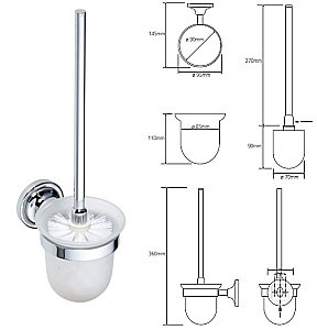 Ёршик подвесной Bemeta Retro - хром 144313012 купить в интернет-магазине сантехники Sanbest