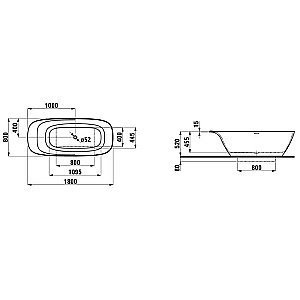 Ванна Laufen INO 180х80 2.3030.2.000.000.1 белая купить в интернет-магазине Sanbest