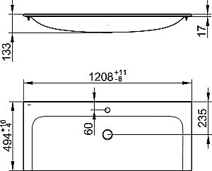 Раковина Keuco Plan 121 32980311201 белая купить в интернет-магазине Sanbest