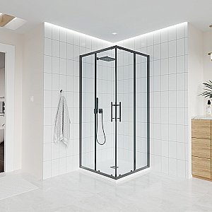 Душевой уголок Veconi Evo E3-GR-11090-01-C9 110х90 стекло прозрачное/профиль брашированный графит купить в интернет-магазине Sanbest