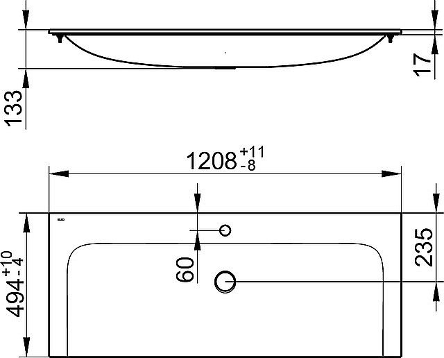 Раковина Keuco Plan 121 32980311201 белая купить в интернет-магазине Sanbest