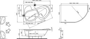 Ванна акриловая Ravak Rosa I 140x105 купить в интернет-магазине Sanbest