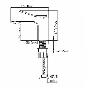 Смеситель для раковины NT Bagno NT1801В купить в интернет-магазине сантехники Sanbest