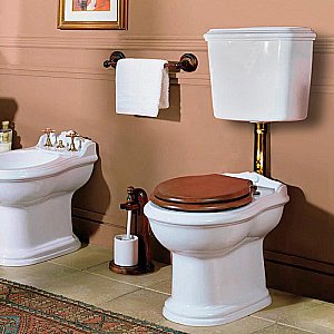 Унитаз с низким бачком Azzurra Jubilaeum JUB100/P белый/золото купить в интернет-магазине Sanbest