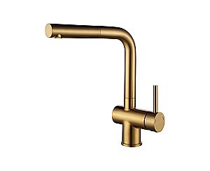 Смеситель для кухни Paulmark Dosse Do214418-LG светлое золото купить в интернет-магазине сантехники Sanbest