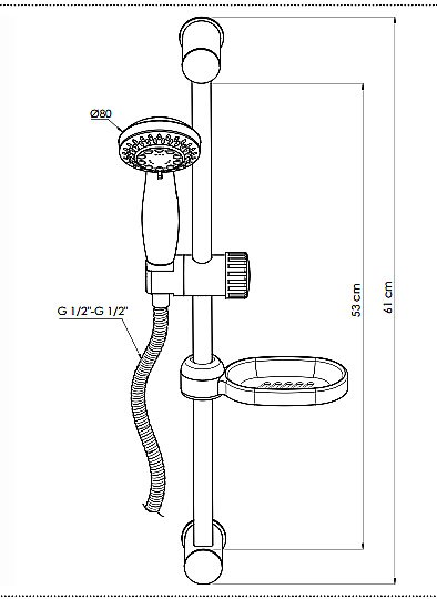 Душевой гарнитур GPD DS16 купить в интернет-магазине сантехники Sanbest