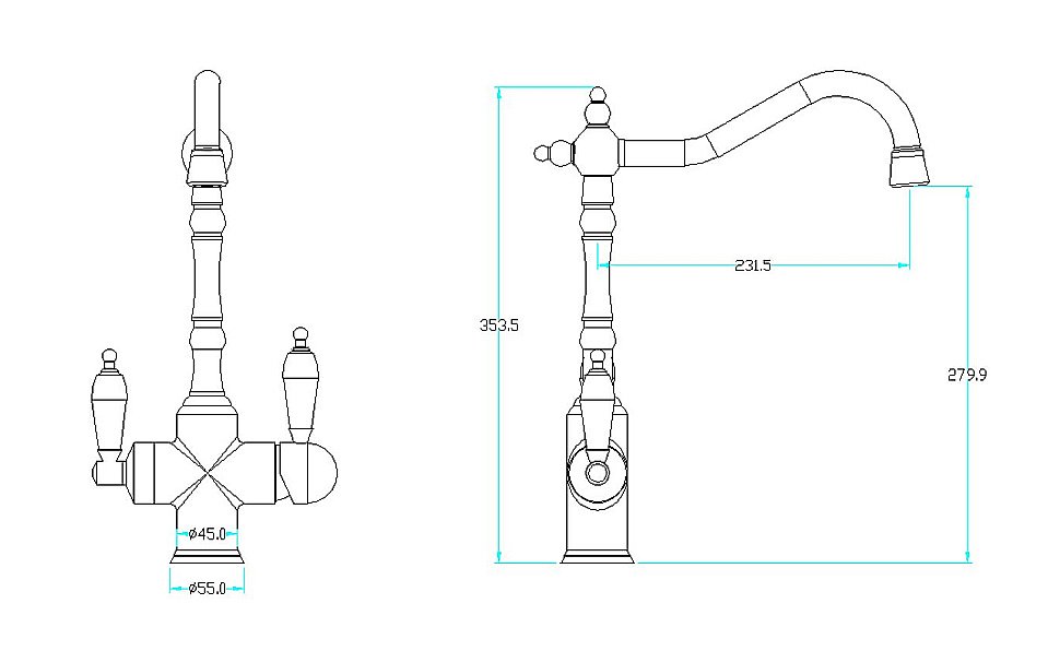 Смеситель для кухни Boheme Medici Ripresa 111 купить в интернет-магазине сантехники Sanbest