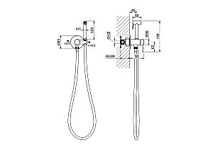 Гигиенический душ Aquatek Европа AQ1021BGM оружейная сталь купить в интернет-магазине сантехники Sanbest