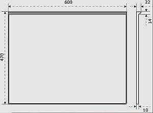 Столешница Good Door 60 СТ00017 белая матовая для ванной в интернет-магазине сантехники Sanbest