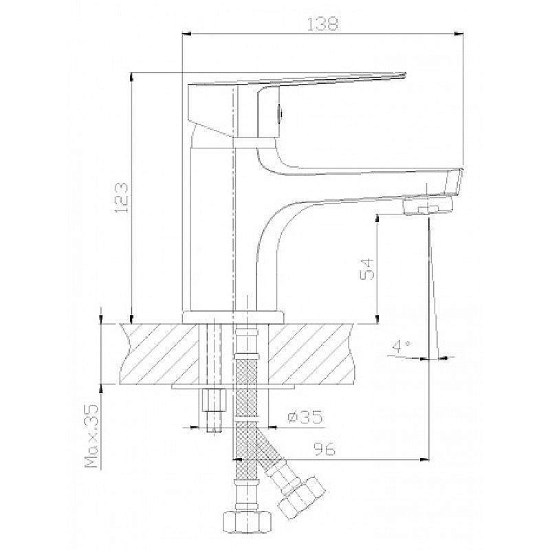 Смеситель для раковины Rossinka S S35-11 купить в интернет-магазине сантехники Sanbest