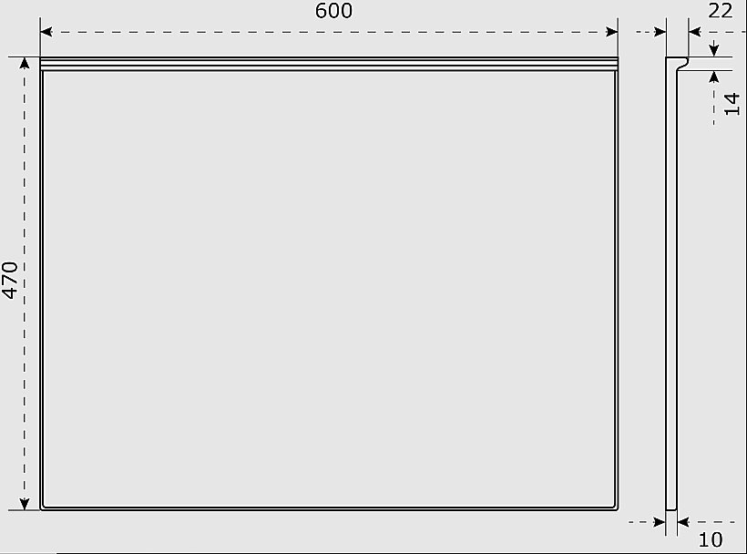 Столешница Good Door 60 СТ00017 белая матовая для ванной в интернет-магазине сантехники Sanbest