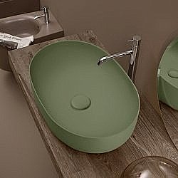 Раковина накладная Kerasan Nolita 60 534311 Verde купить в интернет-магазине Sanbest