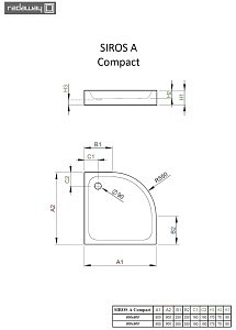 Душевой поддон Radaway Siros A Compact 90x90 купить в интернет-магазине Sanbest