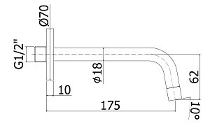 Излив Paffoni Light ZBOC045NO купить в интернет-магазине сантехники Sanbest