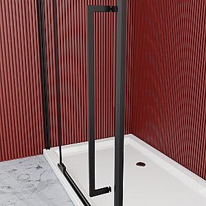 Душевой уголок Esbano ESA-119PS-B ESOGA119PSB 110х90 стекло прозрачное/профиль черный купить в интернет-магазине Sanbest