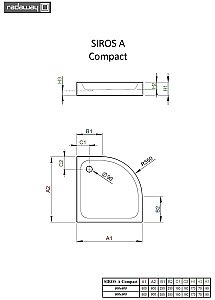 Душевой поддон Radaway Siros A Compact SBA9917-2 90x90 белый купить в интернет-магазине Sanbest