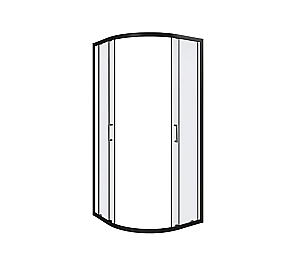 Душевой уголок Good Door CUBE 90х90 R-90-C-B стекло прозрачное/профиль черный матовый купить в интернет-магазине Sanbest