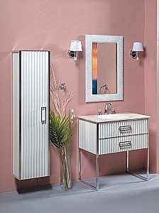 Пенал Armadi Art Monaco белый с хромом для ванной в интернет-магазине сантехники Sanbest